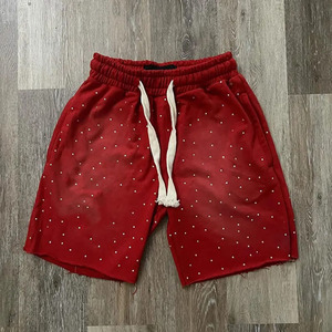 Pantalones cortos de lana para hombre, pantalones cortos de punto para estar en casa, pantalones cortos deportivos y pantalones cortos con pedrería, ropa deportiva con bolsillos y precios bajos. - Product Image 3