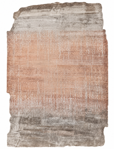 Tapis contemporain beige taupe neutre très vendu, tapis texturé abstrait pour salon et hôtel, tapis géométrique patchwork - Product Image 2