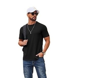 T-shirts Homme Vierge 100% Coton Col Rond Manches Courtes Personnalisables Logo Hip Hop Séchage Rapide Respirant pour Gym et Fitness – Vente en Gros - Product Image 5