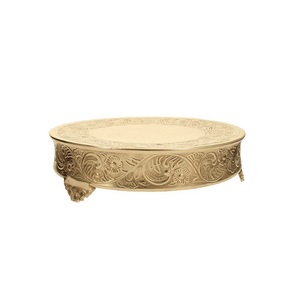 Support à gâteau en métal, accessoires de décoration de gâteau, support à gâteau en forme de feuille, support à gâteau en métal plaqué or de la plus haute qualité - Product Image 4