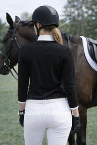Equestrian <b>Base</b> <b>Layer</b> Shirt Women Mesh Breathable Horse Riding Tops <b>Long</b> <b>Sleeve</b> Show Shirt Perforated Riding Apparel OEM - Product Image 3