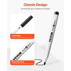 36 conteggi pennarelli cancellabili a secco punta Fine nero e lavagna bianca marcatori a basso odore per prestazioni ottimali - Product Image 2