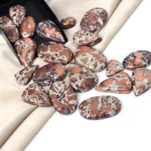 Wholesale Radha Arts Natural Copper Dolomite Gemstone Cabochon (White and Gold 25-40mm) for Earrings Rings & Pendants - Product Image 5
