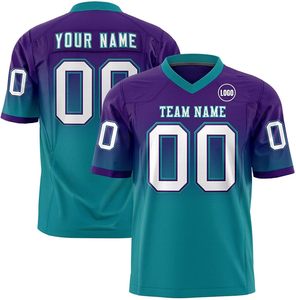 เสื้ออเมริกันฟุตบอลสำหรับผู้ใหญ่ ผ้าอินเตอร์ล็อค พิมพ์ลายแบบ Dye Sublimation สีสันตามสั่ง ออกแบบเองได้ ผู้ผลิตชุดกีฬา - Product Image 3