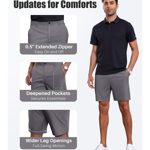 Custom Mens Active Golf Shorts Performance Training Bottoms 100% Cotton Anti-Uv Button Fly Supplier Pakistan OEM Export Global - Product Image 2