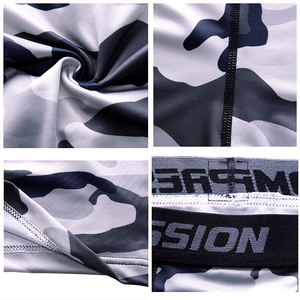 Pantalones Cortos de Compresión para Hombre, Cintura Alta, Tela Oxford, Secado Rápido, Transpirables, Ropa Interior Deportiva, Media Pierna, para Gimnasio y Entrenamiento - Product Image 3