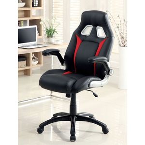 Elegante Sedia da Ufficio Nera e Rossa con Comode Funzioni di Relax Regolabili e Braccioli Imbottiti per Gaming e Lavoro - Product Image 6