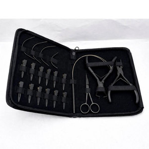 Pinzas para Extensiones de Cabello de Acero Inoxidable con Logotipo Personalizado al por Mayor, Pinzas Profesionales de Agarre Fuerte para Extensiones - Product Image 2