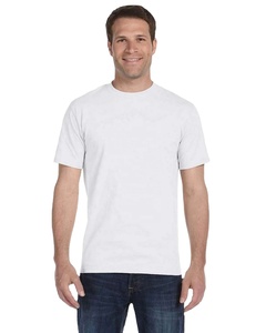 Camiseta lisa de gran tamaño para hombre, camisa de alta calidad con estampado bordado personalizado en blanco 100% de algodón - Product Image 1