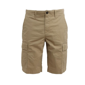Pantalones Cortos Cargo Deportivos para Hombre, Color Caqui, Cintura Media Elástica, Algodón, Estilo Casual, con Bolsillos, Transpirables, Tejido - Product Image 1