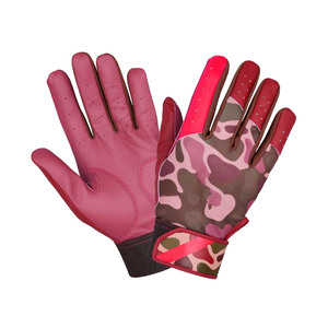 Gants de baseball et de softball personnalisés de haute qualité Five B pour adultes et jeunes, impression par sublimation, camouflage rose, cuir OEM - Product Image 1