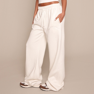 Wholesale <b>Women</b>’s Wide Leg Sweatpants Casual Loose Fit High Waist Straight Leg <b>Lounge</b> <b>Trousers</b> Athletic Premium Track Pants Wear - Product Image 1