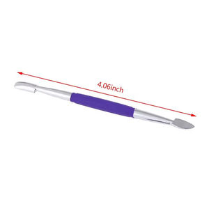 KAAMIR INSTRUMENTS Empujador de Cutículas Profesional de Acero Inoxidable de Grado Salón, Reutilizable, de Doble Uso, Cuadrado, Herramienta para Decoración de Uñas - Product Image 2