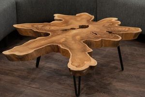 Mesa de Centro Wayon de Diseño Moderno y Ecológico con Tapa de Mármol y Base de Madera, Garantía de 5 Años para Muebles Pequeños - Product Image 5
