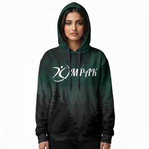 Sweat à capuche unisexe surdimensionné d'hiver contemporain avec broderie et impression par sublimation de qualité supérieure pour un streetwear tendance - Product Image 1