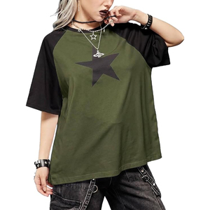 Women's Graphic <b>Y2k</b> <b>Shirts</b> Half Sleeve Drop Shoulder Crewneck Oversized T <b>Shirt</b> Tops - Product Image 1