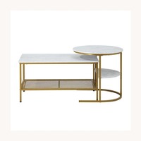 Table basse ronde en métal, design élégant et moderne, personnalisable, mobilier de salon de luxe fait main, vente en gros
