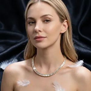 สร้อยคอเพชรแล็บโกรว์ทรงเอเมอรัลด์ ประกายระยิบระยับ สวยหรู มีตัวเลือกโลหะหลากหลาย ของขวัญเครื่องประดับชั้นดี - Product Image 2
