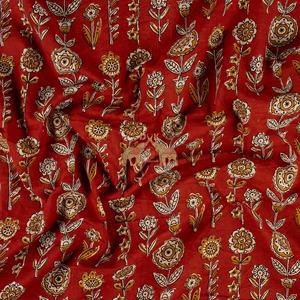 Tissu en coton Bagru imprimé à la main, motif floral, pour vêtements et kurtis - Product Image 6