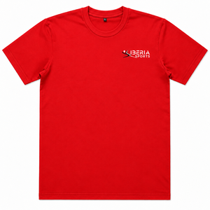 T-shirt rouge à col rond de qualité supérieure IBERIA en gros |   T-shirt décontracté à manches courtes |   Vêtements en gros avec logo personnalisé OEM - Product Image 4
