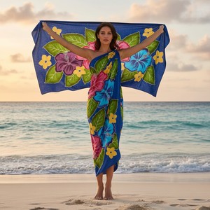 Beach <b>Sarong</b> for Women Lightweight Soft Pareo Wrap Skirt Summer Swim Cover Up Comfortable Travel Friendly Multi Purpose Stylish - Product Image 2
