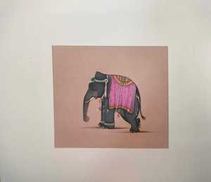 Peinture d'éléphant artisanale sur toile, style d'art indien traditionnel, décoration murale, objet de collection fait main pour la maison et le bureau - Product Image 3