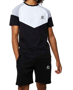 Nouveaux shorts et t-shirts pour hommes brodés sur mesure 100% coton deux pièces Streetwear hommes ensembles prix de gros hommes ensembles courts - Product Image 4