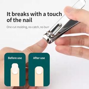 Lo más nuevo, chorro de arena, 3 uds., herramienta de cuidado de manicura antisalpicaduras, 3 uds., Kit de cortaúñas, caja de acero inoxidable OldMed - Product Image 4