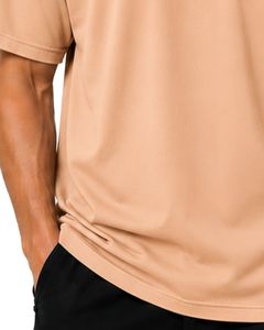 T-shirt beige pour homme, manches raglan, col rond, uni, décontracté, streetwear, logo personnalisé, coupe ample, mode, doux, premium, été - Product Image 6