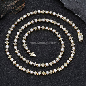 Cadena Cubana de Oro de 14k de Alta Calidad para Unisex, Collares con Diamantes, Certificado IGI, Diamantes Moissanite VVS, Estilo Hip Hop - Product Image 2