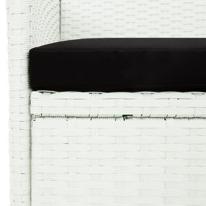 ชุดโต๊ะรับประทานอาหารสำหรับสวนสีขาวและสีดำ 8 ชิ้น - Product Image 6