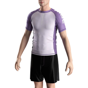 Custom Logo Long Sleeve Rash Guard UPF 50+ UV Protection Men's Compression Shirt Quick Dry Breathable Surf Swim Tops - Product Image 3