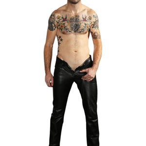 Jeans de Cuero de Talle Bajo, Ecológicos, Impermeables, Formales, Cómodos y Elegantes para un Estilo Moderno y Atrevido - Product Image 3