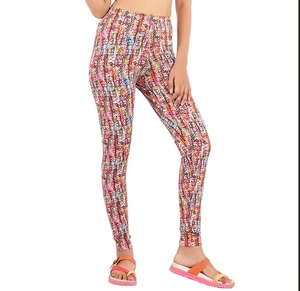 High Waist Full Length Printed Yoga <b>Leggings</b> Women Colorful <b>Pattern</b> Spandex/Nylon Four-Way Stretch Lightweight Elastic Waist - Product Image 1