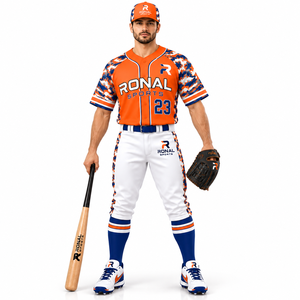 RONAL SPORTS Baseball Uniform Set <b>Men's</b> Short Sleeve <b>Camouflage</b> Jersey <b>Pants</b> With Number 23 Quick Dry Polyester All Seasons - Product Image 3