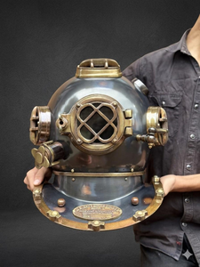 Casco de Buceo Estilo Vintage, Decoración Náutica Marítima, Réplica de Casco de Buceador de Aguas Profundas, Casco de Buceo Antiguo, Modelo de Exhibición Marítima - Product Image 1