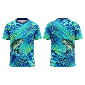 Camiseta de Pesca de Manga Larga Sublimada, Personalizada, de Poliéster Transpirable, Secado Rápido, Protección UV, Antibacteriana - Product Image 4