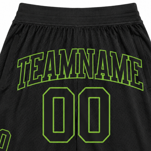Pantalones Cortos de Baloncesto Sublimados Negros y Verdes para Hombre, Transpirables, de Poliéster, Uniformes Deportivos, para Entrenamiento y Juego en Equipo - Product Image 6