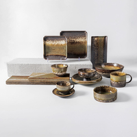 Wabi-Sabi personnalisé assiettes en céramique bols Vajilla De Porcelana Fine Dining Vaisselle réactive Vaisselle de restaurant