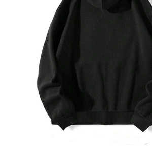 Sudadera con Capucha de Forro Polar Personalizada para Hombre, con Pedrería, Estampado 3D Hinchado, Bajo sin Rematar, Color Liso, para Invierno, con Logotipo Personalizado - Product Image 5