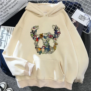เสื้อฮู้ดผู้ชายสไตล์เกาหลี Hollow Knight สำหรับฤดูหนาว ผ้าฝ้ายแท้ 100% สไตล์ฮาราจูกุ - Product Image 4