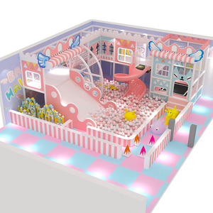 Ngọt ngào đáng yêu chủ đề thương mại trong nhà trẻ em mềm sân chơi trong nhà với <span class=keywords><strong>slide</strong></span> và hồ bơi bóng - Product Image 6