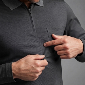 Polo de Manga Larga Premium para Hombre, Polo de Algodón Grueso, Proveedor de Ropa Personalizada, Polo de Manga Larga para Hombre a la Moda - Product Image 3