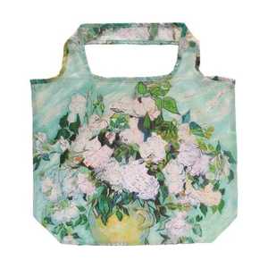AE-00824 Tote Bag Eco capolavoro da donna con il Design delle "rose bianche" di Van Gogh - Product Image 1