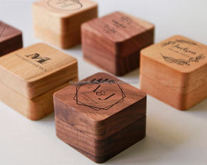 New Arrival Custom <b>Wood</b> <b>Ring</b> Box Packaging Walnut Luxury Gift <b>Ring</b> Case <b>Mini</b> <b>Boxing</b> <b>Ring</b> Wedding Jewellery Display Storage Box - Product Image 3