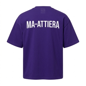 Men's T Shirt Purple Text Graphic Crew Neck Short Sleeve Oversized Fit Casual <b>Tshirt</b> Streetwear Clothes T Shirt - Product Image 4
