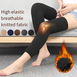 Jambières ajustables en polyester tricoté pour femmes, épaisses, couleur unie gris, respirantes, extensibles, protection quotidienne, Econex Sports - Product Image 6
