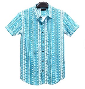 เสื้อเชิ้ตลำลองแขนสั้นพิมพ์ลายดอกไม้สำหรับเด็กผู้ชาย ปกคอปก ผ้าทอทรงปกติ - Product Image 4