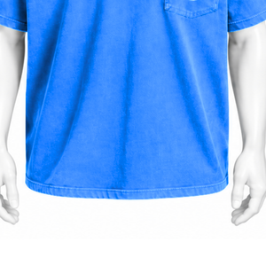 Royal Blue Weathered <b>Pocket</b> Tee Vintage Cotton Short Sleeve T <b>Shirt</b> Oversized Fit Front Chest <b>Pocket</b> Casual Streetwear Summer - Product Image 6