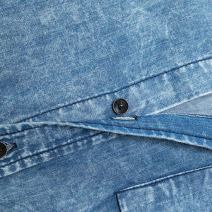 Mens Short Sleeve Denim Shirt Vintage Acid Wash Retro Style Casual Wear Breathable Fabric Loose Fit For Summer Season Trendy Fit - Product Image 4